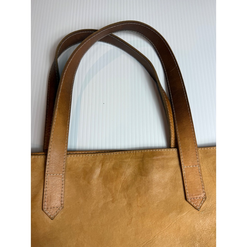 Madewell Transport Tote English Saddle Tan Leather‎ Shoulder Bag Large G1263 - Picture 12 of 16